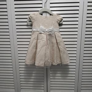 Gymboree baby dress size 6 - 12 months new beige gold color